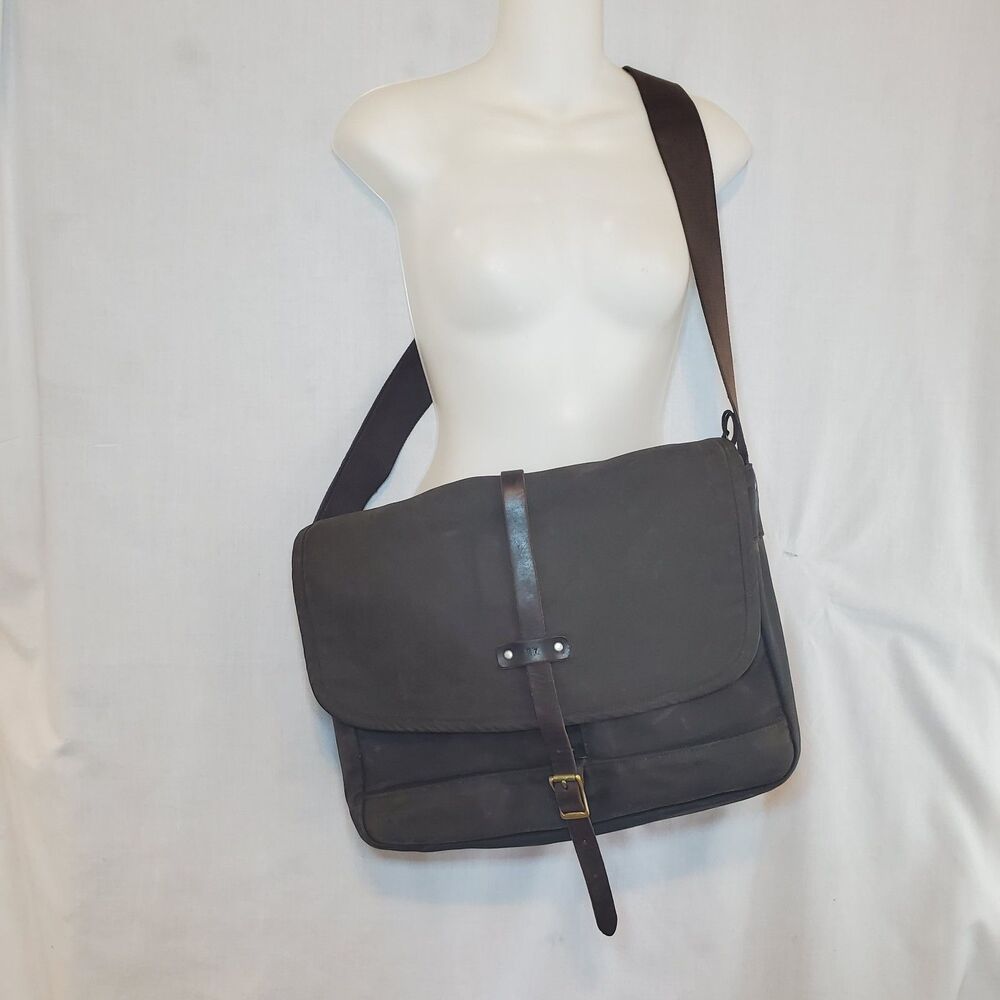 Rare Archival Clothing X Barneys New York Waxed Oiled Canvas Field Messenger Bag